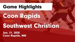 Coon Rapids  vs Southwest Christian  Game Highlights - Jan. 21, 2020