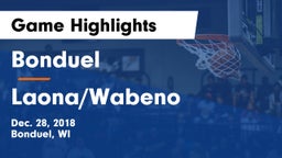 Bonduel  vs Laona/Wabeno Game Highlights - Dec. 28, 2018
