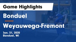 Bonduel  vs Weyauwega-Fremont  Game Highlights - Jan. 31, 2020