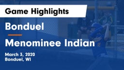 Bonduel  vs Menominee Indian  Game Highlights - March 3, 2020