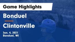 Bonduel  vs Clintonville  Game Highlights - Jan. 4, 2021