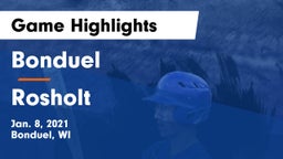 Bonduel  vs Rosholt  Game Highlights - Jan. 8, 2021