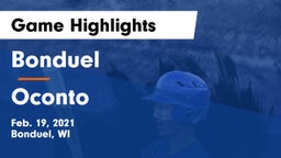 Bonduel  vs Oconto  Game Highlights - Feb. 19, 2021