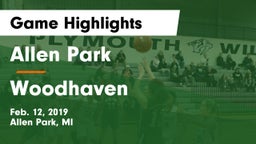 Allen Park  vs Woodhaven Game Highlights - Feb. 12, 2019