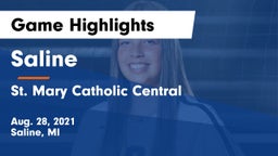 Saline  vs St. Mary Catholic Central  Game Highlights - Aug. 28, 2021