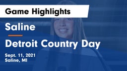 Saline  vs Detroit Country Day  Game Highlights - Sept. 11, 2021