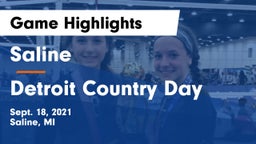 Saline  vs Detroit Country Day  Game Highlights - Sept. 18, 2021