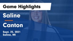 Saline  vs Canton  Game Highlights - Sept. 25, 2021