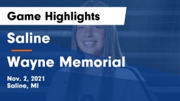 Saline  vs Wayne Memorial Game Highlights - Nov. 2, 2021