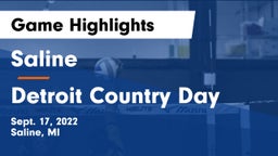 Saline  vs Detroit Country Day  Game Highlights - Sept. 17, 2022