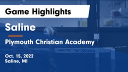 Saline  vs Plymouth Christian Academy  Game Highlights - Oct. 15, 2022
