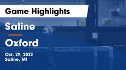 Saline  vs Oxford  Game Highlights - Oct. 29, 2022