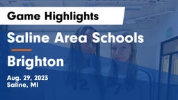 Saline Area Schools vs Brighton  Game Highlights - Aug. 29, 2023