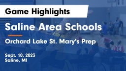 Saline Area Schools vs Orchard Lake St. Mary's Prep Game Highlights - Sept. 10, 2023