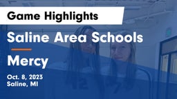 Saline Area Schools vs Mercy   Game Highlights - Oct. 8, 2023