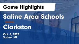 Saline Area Schools vs Clarkston  Game Highlights - Oct. 8, 2023