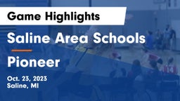 Saline Area Schools vs Pioneer  Game Highlights - Oct. 23, 2023