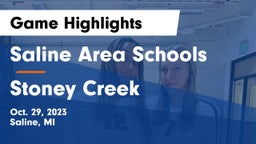 Saline Area Schools vs Stoney Creek  Game Highlights - Oct. 29, 2023