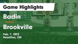 Badin  vs Brookville  Game Highlights - Feb. 7, 2022