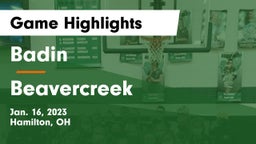 Badin  vs Beavercreek  Game Highlights - Jan. 16, 2023