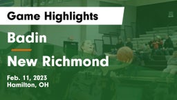 Badin  vs New Richmond  Game Highlights - Feb. 11, 2023
