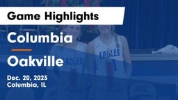 Columbia  vs Oakville  Game Highlights - Dec. 20, 2023