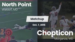 Matchup: North Point High vs. Chopticon  2016