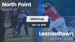 Matchup: North Point High vs. Leonardtown  2016