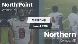 Matchup: North Point High vs. Northern  2016