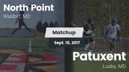 Matchup: North Point High vs. Patuxent  2017
