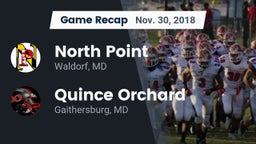 Recap: North Point  vs. Quince Orchard  2018