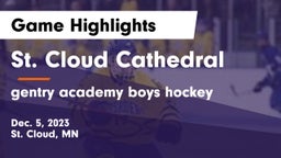 St. Cloud Cathedral  vs gentry academy boys hockey Game Highlights - Dec. 5, 2023