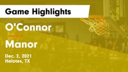O'Connor  vs Manor  Game Highlights - Dec. 2, 2021