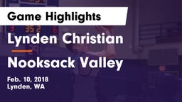 Lynden Christian  vs Nooksack Valley  Game Highlights - Feb. 10, 2018