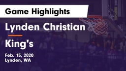 Lynden Christian  vs King's  Game Highlights - Feb. 15, 2020