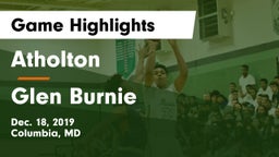 Atholton  vs Glen Burnie  Game Highlights - Dec. 18, 2019