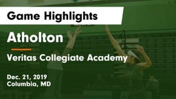 Atholton  vs Veritas Collegiate Academy Game Highlights - Dec. 21, 2019