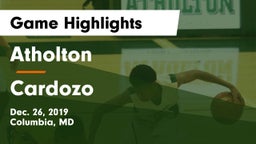 Atholton  vs Cardozo  Game Highlights - Dec. 26, 2019