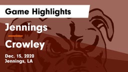 Jennings  vs Crowley  Game Highlights - Dec. 15, 2020