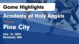 Academy of Holy Angels  vs Pine City  Game Highlights - Feb. 12, 2022