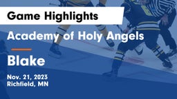 Academy of Holy Angels  vs Blake Game Highlights - Nov. 21, 2023