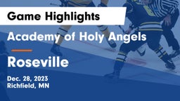 Academy of Holy Angels  vs Roseville  Game Highlights - Dec. 28, 2023