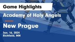 Academy of Holy Angels  vs New Prague  Game Highlights - Jan. 16, 2024