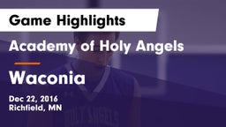 Academy of Holy Angels  vs Waconia  Game Highlights - Dec 22, 2016