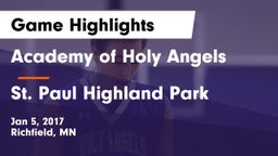 Academy of Holy Angels  vs St. Paul Highland Park Game Highlights - Jan 5, 2017
