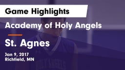 Academy of Holy Angels  vs St. Agnes  Game Highlights - Jan 9, 2017