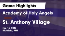 Academy of Holy Angels  vs St. Anthony Village Game Highlights - Jan 13, 2017