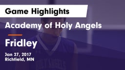 Academy of Holy Angels  vs Fridley  Game Highlights - Jan 27, 2017