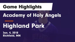 Academy of Holy Angels  vs Highland Park  Game Highlights - Jan. 4, 2018
