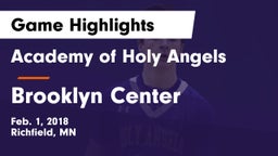 Academy of Holy Angels  vs Brooklyn Center  Game Highlights - Feb. 1, 2018